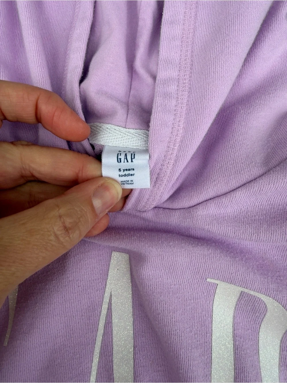 GAP Lavender Hoodie with White Logo